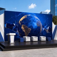 Écran LED extérieur Vishow 5.0 P4.8, 576x576mm, 4500CD, panneau de location, adapté à la location de scènes sur le marché indien