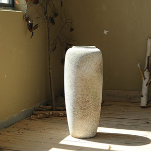 Grand vase au sol Vintage pièce décorative en céramique épaisse haut de gamme maison Arrangement de fleurs conteneur grand pot en céramique - Product Image 2