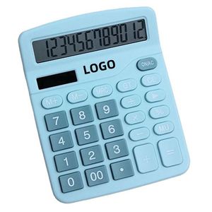 Calculadora de Alta Calidad con Logotipo Personalizado, 12 Dígitos, Color Rosa, Botones Grandes, Doble Fuente de Alimentación, Pantalla Grande, Perfecta para la Oficina - Product Image 1