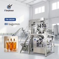 Machine d'emballage de sachets préformés Finalwe pour liquides et condiments avec alarme de défaut automatique et rappel de sortie de liquide