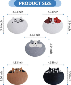 Sous-verre en feutre de polyester écologique de forme ronde, design innovant, épaisseur de 5 mm/3 mm pour un usage domestique - Product Image 4
