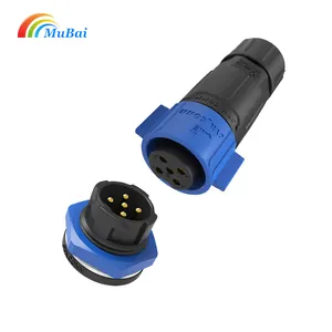 Corrosion Resistance LED lighting Quick Disconnect Panel Mount M19 5Pin Waterproof Connector For Renewable Energy systems