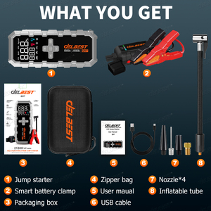 <span class=keywords><strong>Arrancador</strong></span> de Baterías Portátil Q57 con Compresor de Aire, Peak Amp 2500A, 21800 mAh, 150 PSI, Banco de Energía USB - Product Image 5