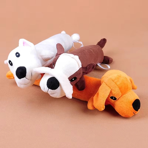 Jouets en peluche pour animaux de compagnie, jouets à mâcher pour chiens, jouets couineurs sonores pour chiots et chats, jouets en forme de saucisse de dessin animé, chien teckel en peluche - Product Image 1