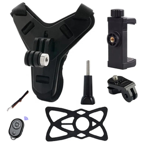 Support de téléphone pour casque en silicone avec obturateur à distance BT support de téléphone portable pour GoPro 13 12 11 caméra - Product Image 2