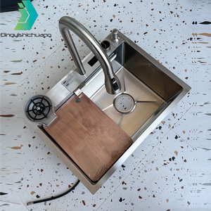 <span class=keywords><strong>Fregadero</strong></span> de Cocina de Acero Inoxidable de Doble Cubeta Multifuncional con Diseño Nuevo, Antirrayaduras, Superficie Nano, Fácil de Limpiar, Hecho a Mano - Product Image 5