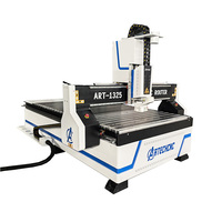Routeur CNC 1325 en promotion avec broche de 6 kW pour gravure 3D de plaques de porte, travail de meublerie, commande Syntec, servomoteur et pompe à engrenages