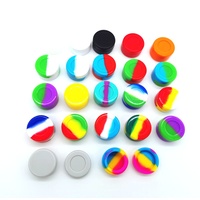 Conteneur en silicone rond antiadhésif de 3 ml, 5 ml, 7 ml, 10 ml, boîte de rangement pour herbes, accessoires pour fumeurs