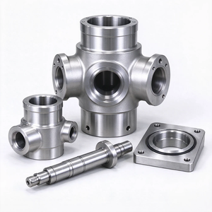 Corps de vanne en acier inoxydable usiné CNC sur mesure, raccord en T de précision, composants d'arbre et de bride OEM à partir de dessin - Product Image 4