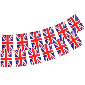 Bendera Union Jack Britania Raya bendera UK String Banner spanduk UK Bunting Flag untuk acara dekoratif