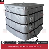 Couverture chauffante électrique pour conteneur IBC 1000L, câble chauffant à température réglable, chauffage industriel flexible