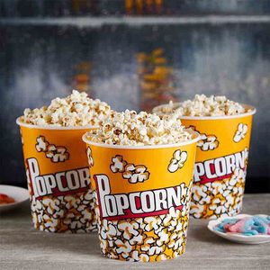 46Oz 64Oz Sẵn Sàng Để Đi Đảng Bỏng Ngô Xô Màu Đỏ Và Trắng Sọc Container Tùy Chỉnh In Hộp Giấy Bỏng Ngô Cốc - Product Image 3