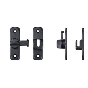 Loquet de porte en alliage d'aluminium, alliage de zinc noir, design minimaliste, installation facile pour porte coulissante, porte d'armoire - Product Image 5