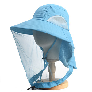 Pêche crème solaire chapeau été hommes femmes UV ombre pêcheur chapeau moustique <span class=keywords><strong>filet</strong></span> gaze masque alpinisme étanche chapeau <span class=keywords><strong>de</strong></span> soleil - Product Image 5