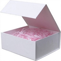 Boîtes cadeaux rectangulaires blanches Rsgift avec couvercles 9,7x7,2x3,3 pouces, fermeture magnétique, pour emballages de mariage, d'anniversaire, de remise de diplôme