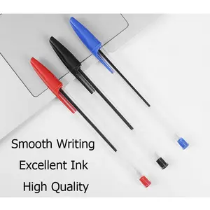 Papelería de oficina y Escuela Bolígrafos de plástico azul a granel 0,7mm