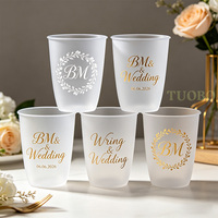 Gobelets en plastique PP en forme de U personnalisables avec logo, 14oz, 16oz, 24oz, transparents givrés, jetables, pour smoothies, boba, thé au lait, boissons froides