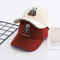Gorra de Béisbol Unisex de Alta Calidad, 6 Paneles, con Bordado Luminoso de Panda, 100% Algodón, Estilo Deportivo y Urbano, Casual