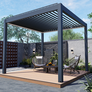 Pergolas et tonnelles bioclimatiques motorisées, support extérieur, taille <span class=keywords><strong>4x3</strong></span> 4x4 4x5 4x6m - Product Image 1