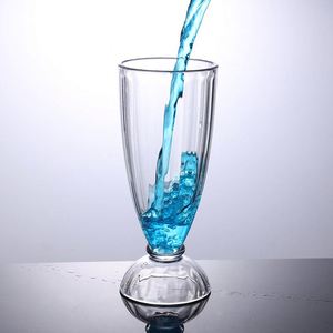 Gobelets en plastique acrylique PS réutilisables personnalisables de 400 ml (13,5 oz) résistants aux hautes températures pour crème glacée, milkshake et jus - Product Image 1