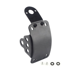 Soporte de Matrícula Lateral para Motocicleta <span class=keywords><strong>Cafe</strong></span> <span class=keywords><strong>Racer</strong></span>, para Softail Custom, Orificio de 3/4\" para Harley Cruiser Chopper - Product Image 1