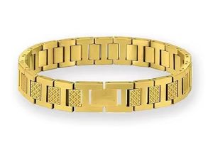 Bracelet en acier inoxydable motif crocodile haut de gamme, géométrique, en titane et germanium, unique et élégant – Vente chaude - Product Image 4