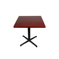 Dessus de table basse Design hêtre massif couleur acajou dessus en bois Table carrée pour la maison hôtel et restaurant