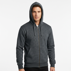 Blouson à Capuche Zippé Vintage de Haute Qualité, Veste à Capuche Entièrement Zippée, Vêtements Streetwear en Gros, Homme, Grammage Lourd 360 g/m², Hiver, Effet Délavé - Product Image 1