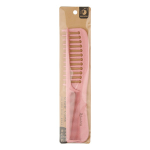 Peigne à dents larges en paille de blé avec queue pointue pour la coiffure à domicile, rose, bleu, jaune, vert - Product Image 2