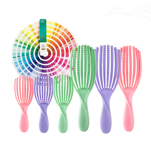 <span class=keywords><strong>Cepillo</strong></span> Desenredante <span class=keywords><strong>Flexible</strong></span> para Cabello Húmedo y Seco, con Ventilación, para Masaje del Cuero Cabelludo Infantil, con Ocho Filas de Púas, Tipo Pulpo, para Cabello Rizado - Product Image 1