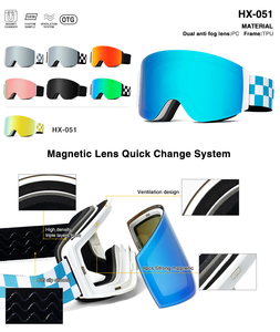 OEM Snowboard Kính trượt tuyết Kính trượt tuyết an toàn Kính biểu tượng tùy chỉnh trượt tuyết Kính CE gương phân cực ống kính tuyết thể thao Kính mát chống sương mù - Product Image 4