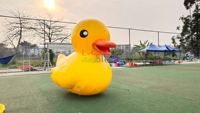 Modèle géant de canard jaune gonflable pour l'extérieur et l'intérieur, pour la décoration publicitaire.