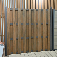 Valla de jardín impermeable, valla de madera y plástico, prefabricada, a prueba de putredad, privacidad, WPC