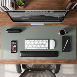 Desk <b>Pad</b> Set with Keyboard <b>Mouse</b> Mat and Phone Holder for Office Workspace Organization - Product Image 1