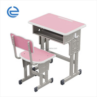 Meubles d'école en métal modernes, ensemble bureau et chaise réglables pour enfants, salle de classe - Bureau d'étudiant durable