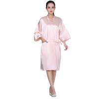 Robe de client de salon tendance, peignoir pour coloration capillaire, kimono de coiffure, vêtement de salon de beauté, cape de coiffure en fausse soie