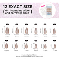 AIERFEI 24 pièces de faux ongles en gel effet œil de chat pailleté, qualité professionnelle de salon, vente en gros d'usine, ongles à presser, conseils de design pour mariage