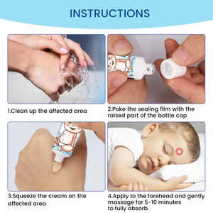 Nuevo Producto, Crema de Gel Refrescante Natural a Base de Hierbas para la Fiebre del Bebé, 20G, con Vitamina E Nutritiva - Product Image 4