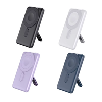 Support de téléphone CE, mini batterie externe magnétique sans fil 5000 mAh, charge rapide 22,5 W, logo personnalisé, batteries externes portables