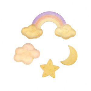 Silicone StarCloud Fondant Mold for Sugar <b>Craft</b>, 3D Sky Theme Cake Decorating <b>Tools</b>, Moon Star Cloud Chocolate Polymer Clay Mold - Product Image 5