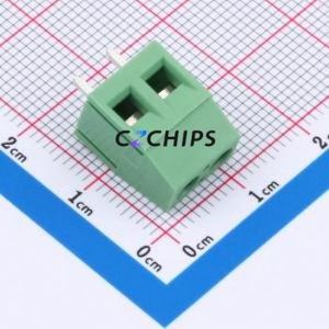 DB125-5.08-2P-GN-S Screw Terminal Block Through hole Component (THT),P=5.08mm Connector 5.08mm Green Through Hole 2P - Product Image 1
