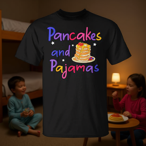 T-shirt mignon pour soirée pyjama, Pancakes et pyjamas, pour usage promotionnel - Product Image 3
