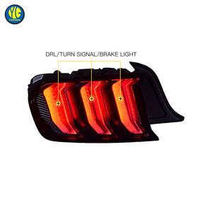 YU GUANG <span class=keywords><strong>Precio</strong></span> al por Mayor para <span class=keywords><strong>Ford</strong></span> <span class=keywords><strong>Mustang</strong></span> 2015-2023 Conjunto de Luces Traseras LED Transparentes con DRL <span class=keywords><strong>Rojo</strong></span> Ahumado, Lámpara Trasera, Luces Traseras - Product Image 2