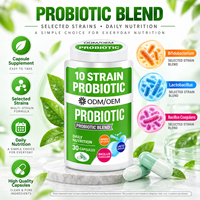 Capsules de probiotiques, mélange de probiotiques multi-souches, complément alimentaire quotidien pour adultes, OEM ODM, fournisseurs d'étiquettes privées