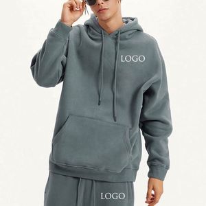 Ensemble de survêtement unisexe pour homme, taille plus, 2 pièces, streetwear, jogging, sweat-shirt à manches longues, pantalon de survêtement en peluche personnalisé, 100% coton - Product Image 1