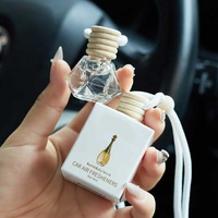 Bouteille en Verre Personnalisée pour Voitures, Diffuseur de Parfum Suspendu, Désodorisant à Huiles Essentielles pour Auto