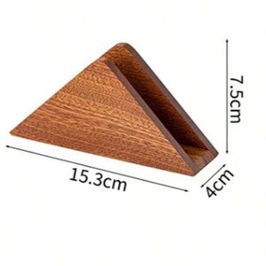 Porte-mouchoirs en bois personnalisé, forme triangulaire, bois massif, design rustique, support autoportant pour salle de bain d'hôtel - Product Image 2