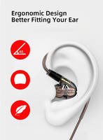 Headphone Lafitear LT1 Double Dynamic HIFI Stereo Surround Sound Peredam Kebisingan Bass Musik Earbuds Headset Olahraga