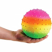 Ballon de massage gonflable arc-en-ciel de 15 cm en PVC entièrement pulvérisé, idéal pour l'exercice des mains et à usage polyvalent – Vente en gros usine