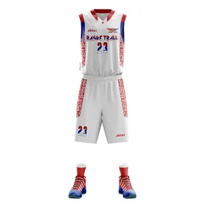 Akilex benutzer definierte Neuankömmling Design schnell trocknen Herren Sublimation Basketball Uniform Basketball Kleidung